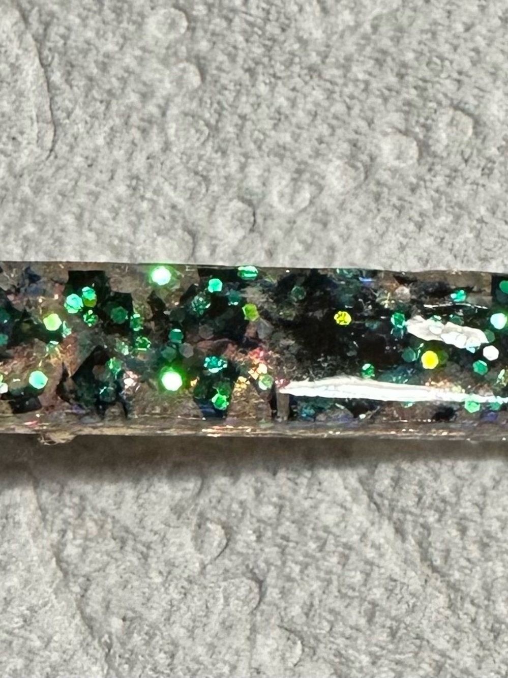 Sparkling Green Glitter Resin Hair Clip